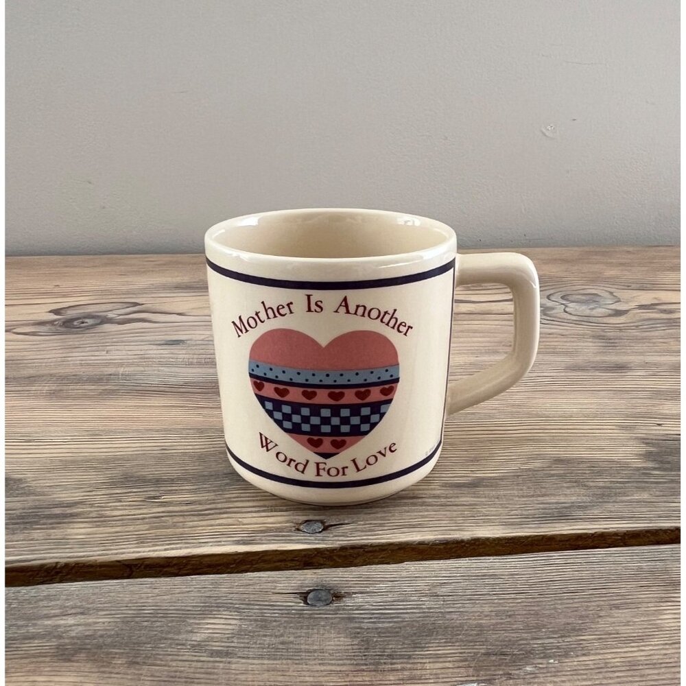 VTG 90s Mother is Another Word For Love Heart Coffee Mug
